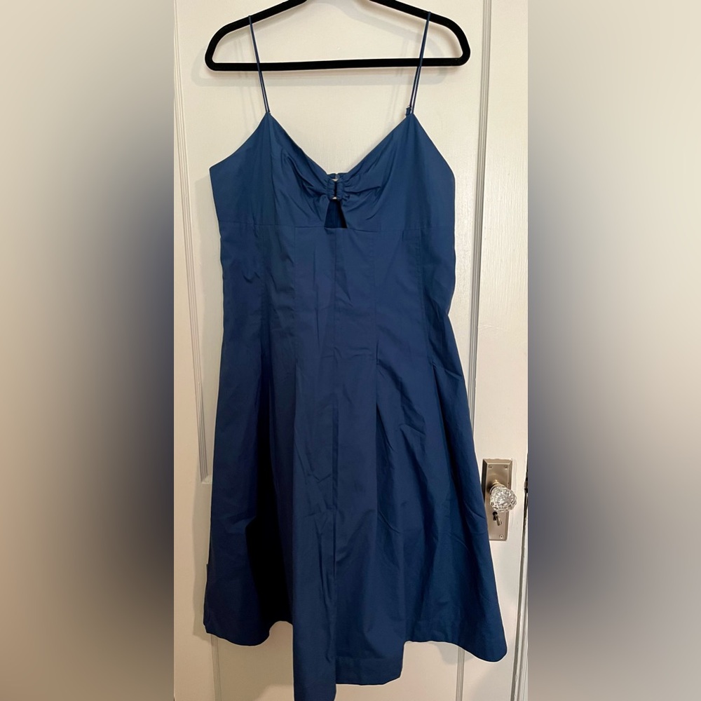 Banana Republic Blue spaghetti strap Midi sundress Size 16 Petite